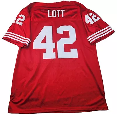 Ronnie Lott Jersey Mens 52 Red Mitchell & Ness San Francisco 49ers NFL Vintage • $80