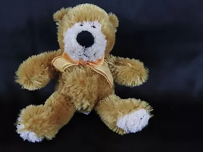 Melissa & Doug Baby Ferguson Teddy Bear W/ Bow 8  Plush Golden Brown EUC • $24.30