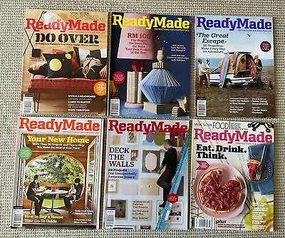 ReadyMade Magazine LOT 6 Issues 2010-2011 Art Crafts Recipes Projects FUN!! • $21.44