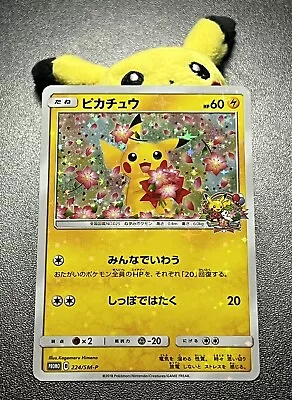 Pikachu 224/SM-P Pokemon Center Promo 20th Anniversary Japanese Pokemon Card LP+ • $53.99