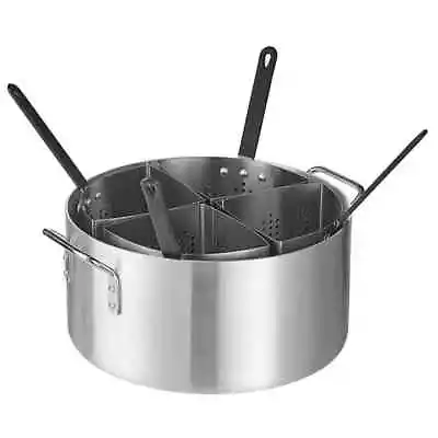 Vegetable Pasta Cooker Set 20 Qt. Aluminum Pot 5 Qt. Stainless Steel Insets • $113.85