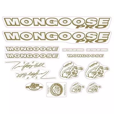 Mongoose - 1999 PRO Fuzz For Black Frame - Decal Set - Old School Bmx • $88