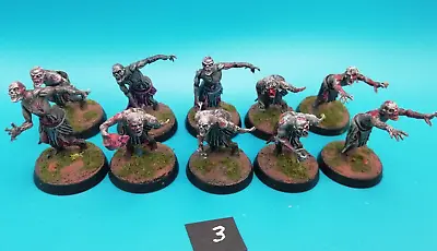 10 X Well Painted Zombies - Warhammer Undead Ghouls D&D Mantic RPG 28mm Ref:3 • $52.29