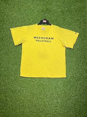 Nike University Of Michigan Volleyball Shirt Spell Out Team Issued Size Large L • $10