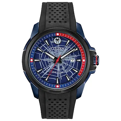 Citizen Men's Eco-Drive Marvel Heroes Spider-Man Calendar Watch 44mm AW1156-01W • $43