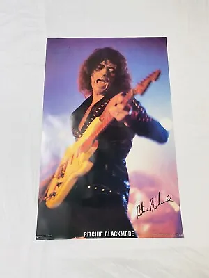 NOS 1982 Ritchie Blackmore Deep Purple Poster New Old Stock 21x33 Never Rolled • $19.99