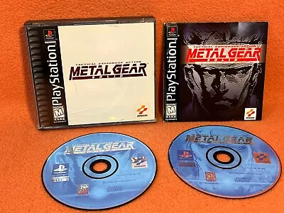 Metal Gear Solid PlayStation 1 PS1 Black Label Game 2 Discs Complete! • $72.97