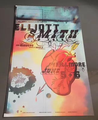 Elliott Smith   Fillmore Poster 2000 Bill Graham Minders F404 • $54.99