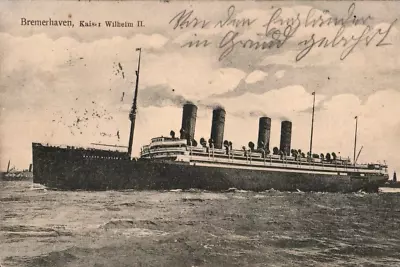Postcard Nautical Bremerhaven Kaiser Wilhelm II 1910s • $5.50