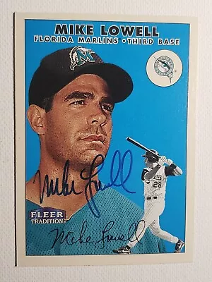 2000 Fleer Tradition Mike Lowell Auto Autograph Red Sox Marlins Yankees #282 • $14.99