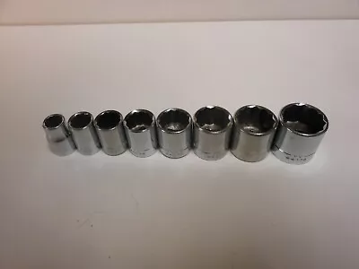 Vtg Craftsman 3/8  Drive Socket Set 12 Pt -VV- Series 3/8 - 13/16 Made In U.S.A. • $9.99