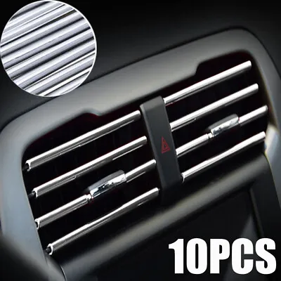 £3.58 • Buy 10Pcs Auto Car Accessories Air Conditioner Outlet Decoration Bright Strip DIY UK