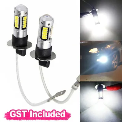 2x H3 LED HEADLIGHT FOG DRIVING LIGHT BULBS CAR LAMP GLOBES 6500K • $15.62