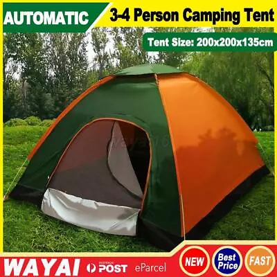 Automatic Pop Up Tent Camping Tent Waterproof Outdoor Family Hiking Tent 4-5 Man • $33.99