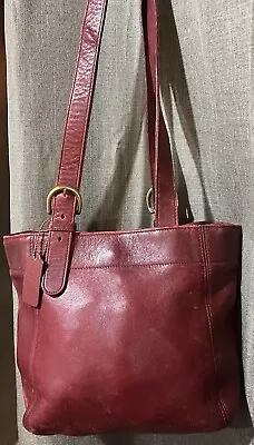 Vintage Coach Purse 4157 Red Burgundy Leather Shoulder Bag Tote • $25