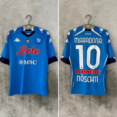 Ssc Napoli 2020 2021 Home Football Shirt #10 Maradona Kappa Jersey Size M • £137.69