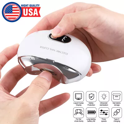 Electric Automatic Nail Clippers Toe Thick Nails Professional Cutter Pedicure*US • $16.99