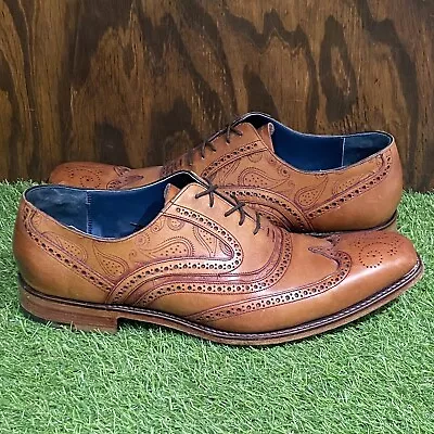 Barker Cedar Leather Wingtip Shoes Made In England / Men’s Size US 11 UK 10 • $64