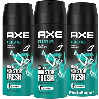 £16.99 • Buy New Axe Lynx Ice Breaker Body Spray 48H Cool Mint & Mandarin 3 X 150ml FREE P+P