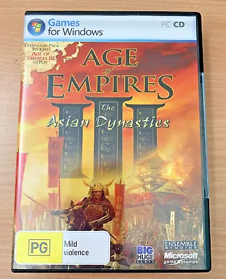 Age Of Empires III - The Asian Dynasties PC CD-R Complete • $15