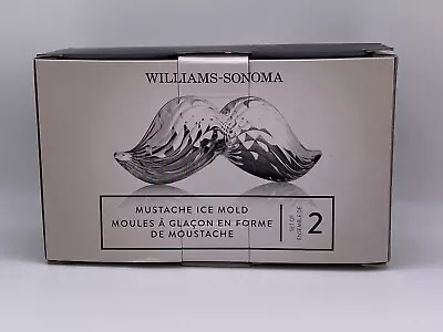 LOT OF 3 NEW - Williams-Sonoma Mustache Ice Cube Mold Set Of 2 Totaling 6 Molds • $15