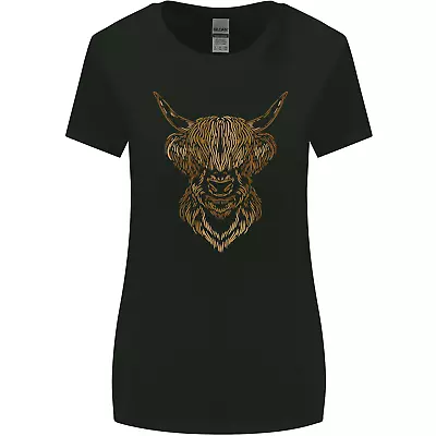 A Highland Cow Drawing Womens Wider Cut T-Shirt • £8.49