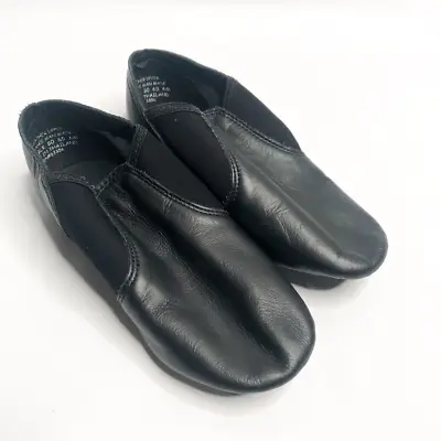 $29.06 • Buy Capezio E-Series Girls Jazz Shoes Black Round Toe Slip On Leather 6 M New