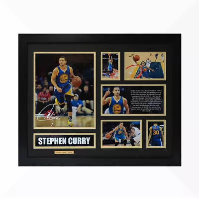 Stephen Curry Signed & Framed Memorabilia - Black/Gold Limited Edition • $120