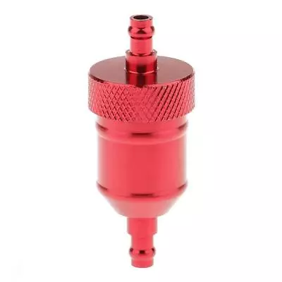 Universal Motorcycle Dirt Bike Quad ATV Inline Fuel Gas Filter 1/4 Inch 6mm Red • $8.17