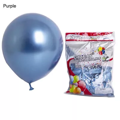 $7.18 • Buy 50pcs 12in Chrome Metallic Latex Balloons Wedding Birthday Party Arch Decoration