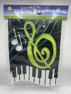 Music Note Piano Garden Flag Custom Decor Applique Flag 12  X 18  New • $12.99