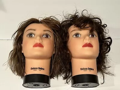 Lot Of 2 Mannequin Head Women's Deluxe Debra Cosmetology Hair Practice Head • $35