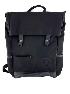 Mercedes Benz Logo Black Canvas Laptop Backpack Dealership Merch Bag Pockets • $49.99