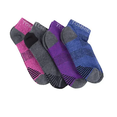 TOMMIE COPPER Women's 4 Pair Pink/Purple Compression Ankle Socks • $19.95