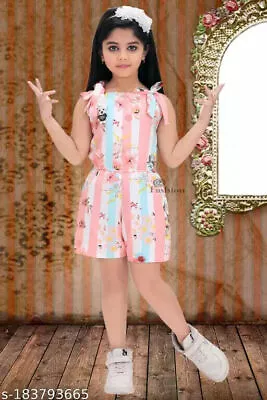 Kids/Girls Cotton Blend Sorts Latest Jumpsuit Romper Partywear Pants Trousers • $27.82