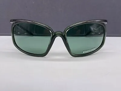 Romeo Gigli Sunglasses Woman Green Oval Rectangular Curved Bono U2 Rg 50101 • $85.53