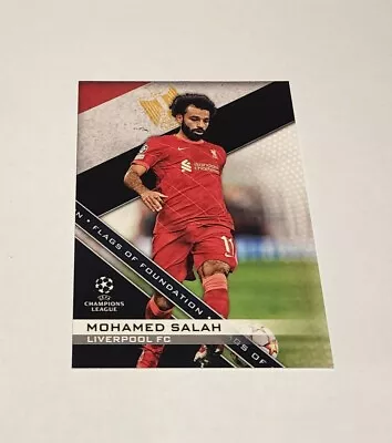 2021/22 Topps UEFA Champions League Soccer Flags Of Foundations Mohamed Salah  • $10