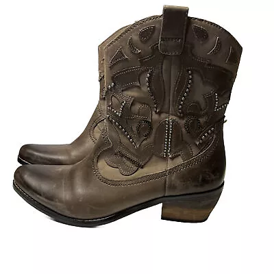 Vince Camuto Booties Boots Cinna Western Women Detail Tan Size 10 • $20