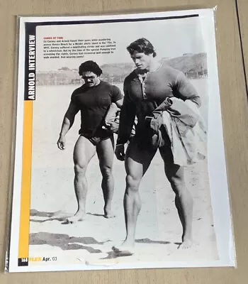 Arnold Schwarzenegger/Ed Corney Venice Beach Photo From Bodybuilding Magazine • $12.99