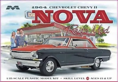 Moebius 1964 Chevrolet Chevy II Nova Resto Mod 1:25 Scale Model Car Kit 2321 • $28.95