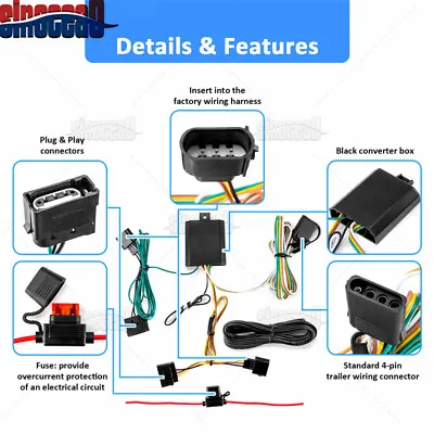 Trailer Wiring Harness Kit For 08-12 Ford Escape 08-11 Mazda Tribute Mariner • $44.99