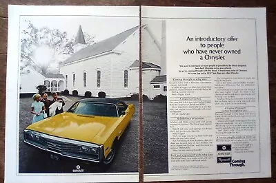 1971 Chrysler Newport Royal 2-Door Hardtop 360 Cu. V-8 Engine 2-Page Print Ad • $10