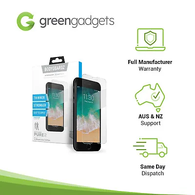 $29 • Buy BodyGuardz Pure 2 Tempered Glass Screen Protector IPhone 6s Plus/ 7Plus/ 8Plus S