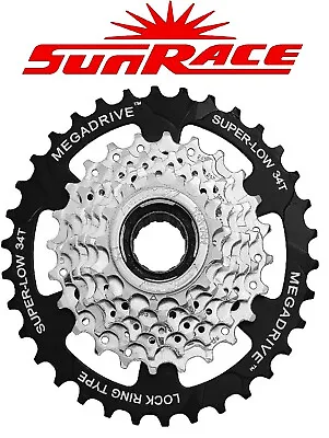 Sunrace MFM4S 13-34T 7 Speed Freewheel Fits Shimano Mega Range Mountain Bike • $15.90