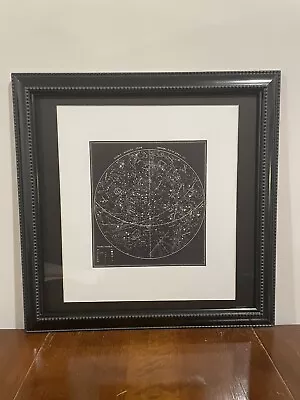 Antique Star Chart Framed Print 18x18 Constellations Vintage Zodiac Wall Art • $53.99