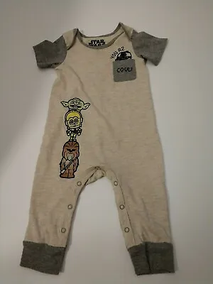 Star Wars (TM) You R2 Cool Gray Snaps Baby One-Piece 12M Lucasfilm.com (C)  • $9.98