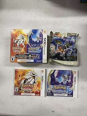$179.95 • Buy ⚡️POKEMON Sun & Moon Dual Pack Nintendo 3DS W/ Bonus Set First Partner Figures⚡️