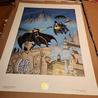 Vintage 1992 Batman Returns Penguins Revenge Art Poster By Bob Kane Stamped • $39.80