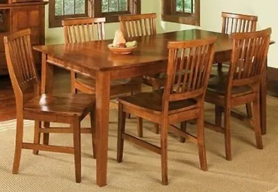 7 Pc Oak Dining Room Set Kitchen Wood Furniture Table & 6 Chairs Dinette Sets • $1119.95