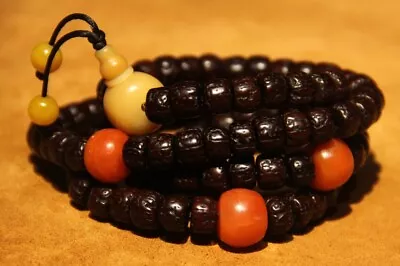 Nice Tibet Tibetan 108P Old Antique Buddhist JinGang Bodhi Seed Mala Prayer Bead • $999